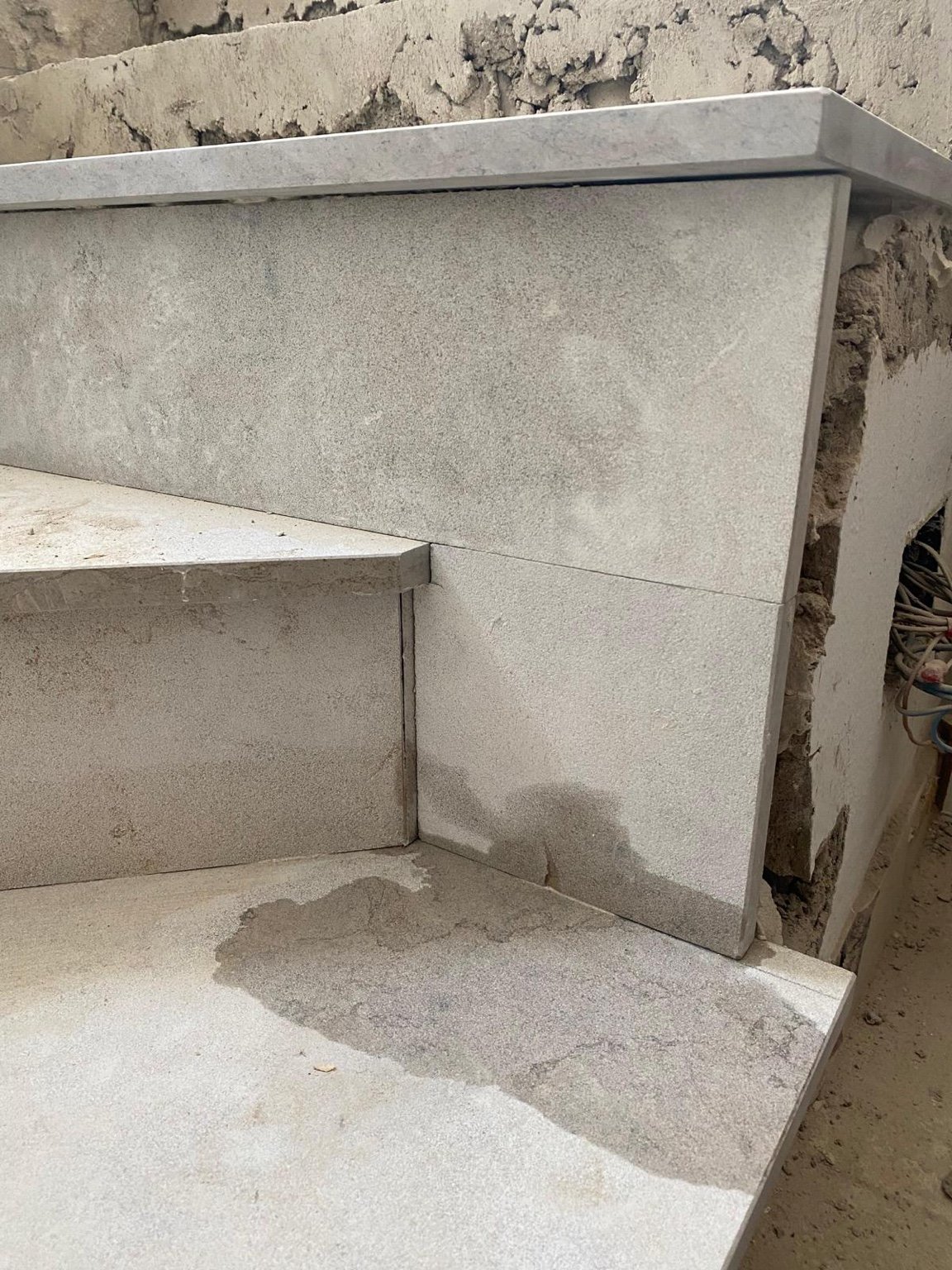 Encimera de mármol instalada